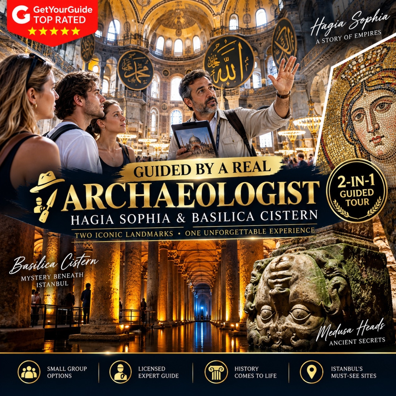 Istanbul: 2-in-1 Hagia Sophia & Basilica Cistern Tour