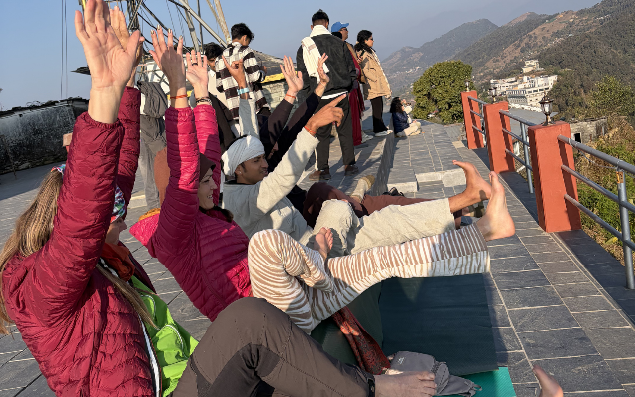 Pokhara Nepal: Outdoor Yoga, Pranayama, and Tea Ceremony 2