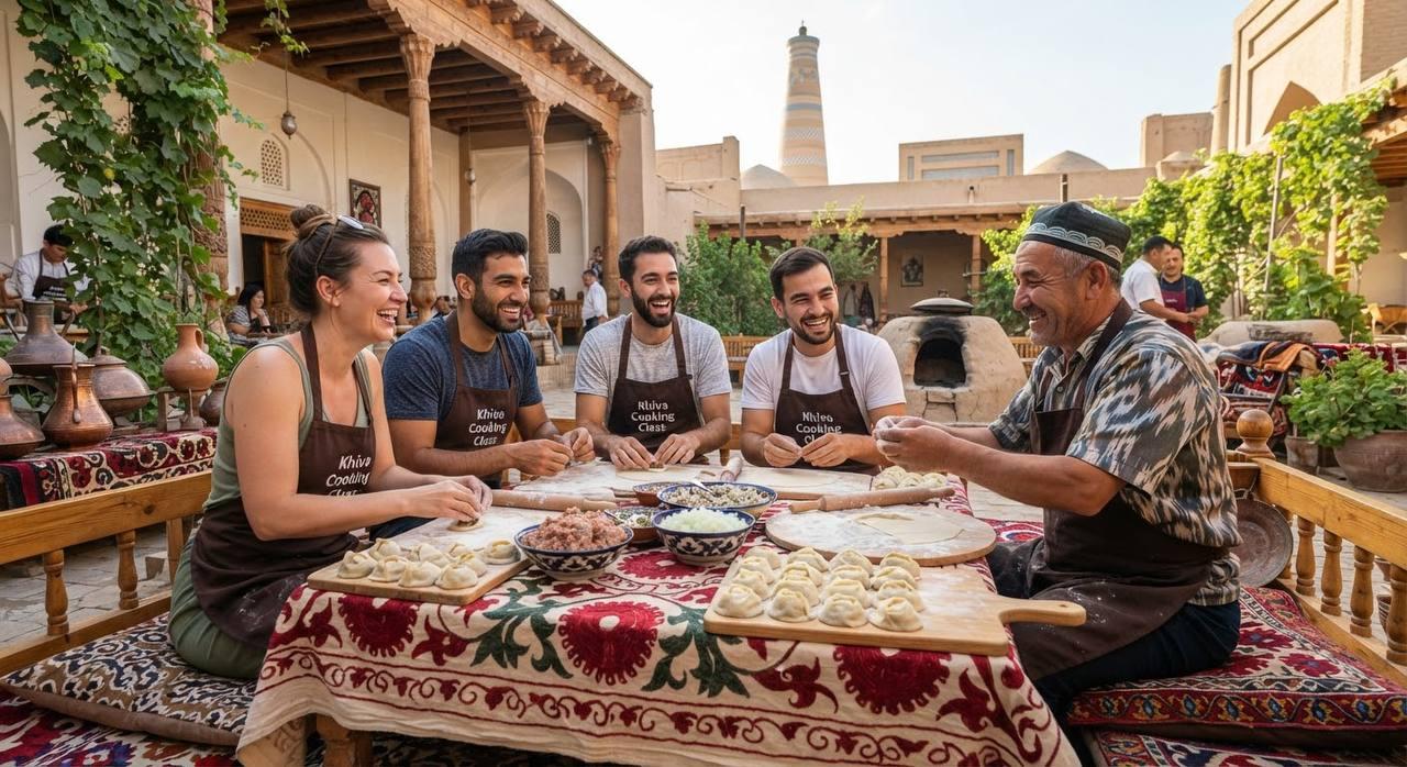 Khiva: Manti Cooking Class with Tea Ceremony & Souvenirs