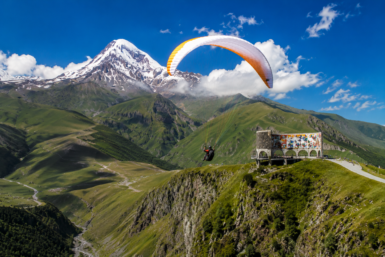 From Tbilisi to Kazbegi tour With paraglidng 3