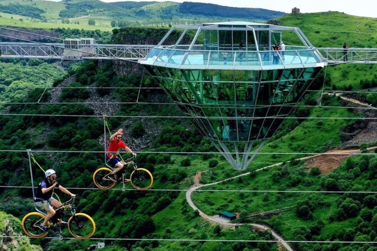 From Tbilisi: Tsalka Canyon, Diamond Bridge & Zip-Bike Tour 2