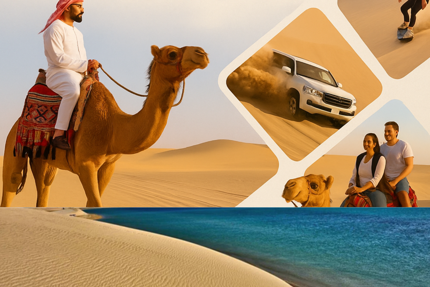 Doha Desert Safari, Camel Ride, Sandboarding & Inland Sea
