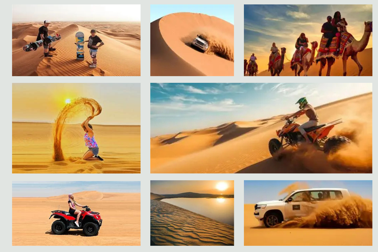 Doha Safari Quadbike, CamelRide, Sandboarding & Inland Sea
