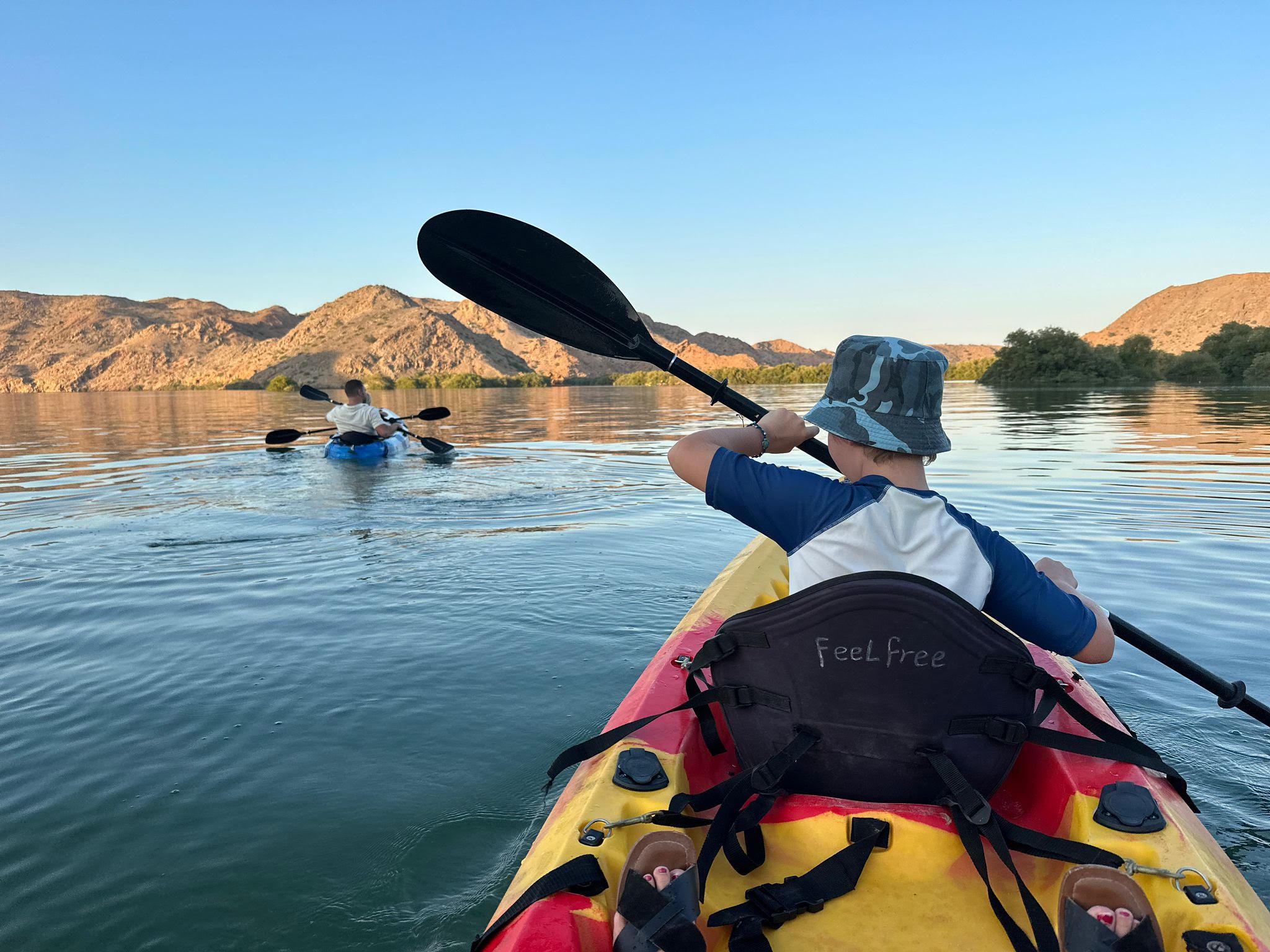 From Muscat : Kayak at Khor al khairan Sunset. Private
