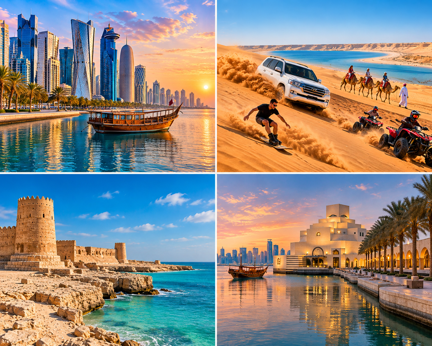 Doha: City Sights, Desert Safari & North Qatar in One Tour