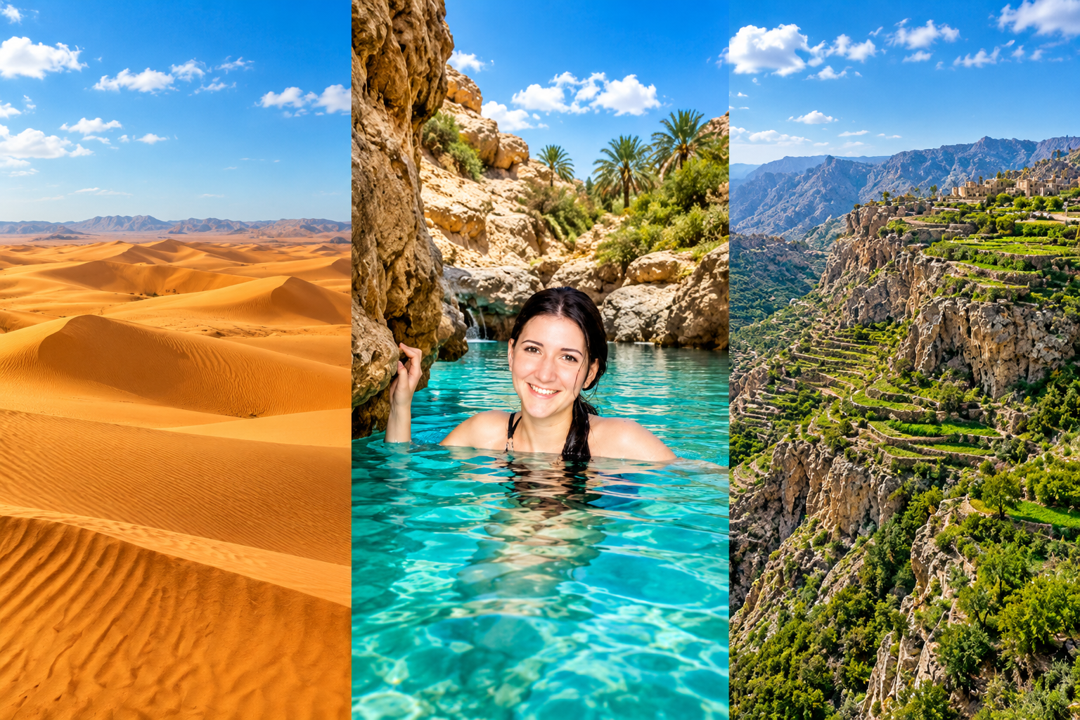 Muscat: Wadi Shab, Desert, & Nizwa Jebel Akhdar Tour