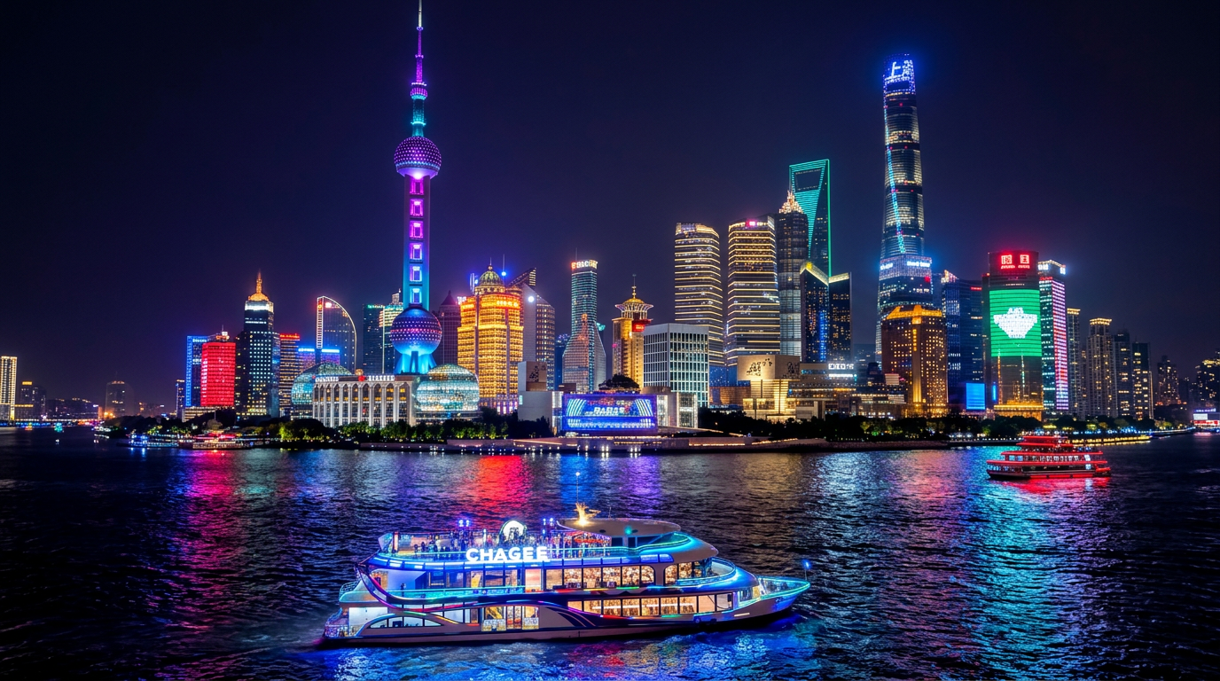 Shanghai:VIP Huangpu Night Cruise with Guide & Bund Views. 2