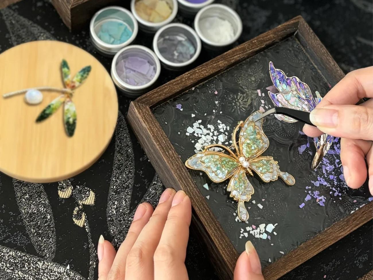 Shanghai: Jewelry Making-Shell Inlaying Workshop with Pickup