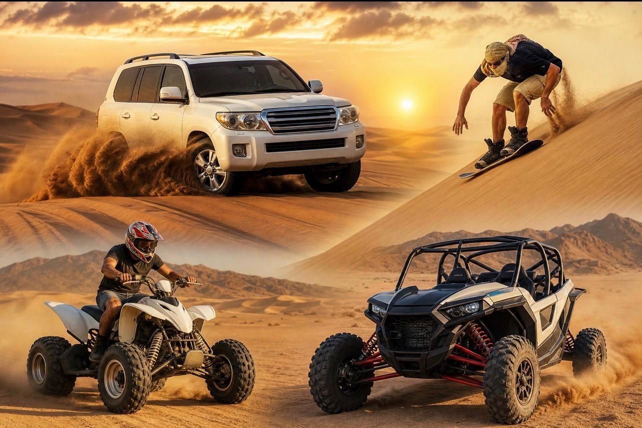 Doha: Desert Buggy Ride, Camel Ride, Dune Bashing, Sandboard