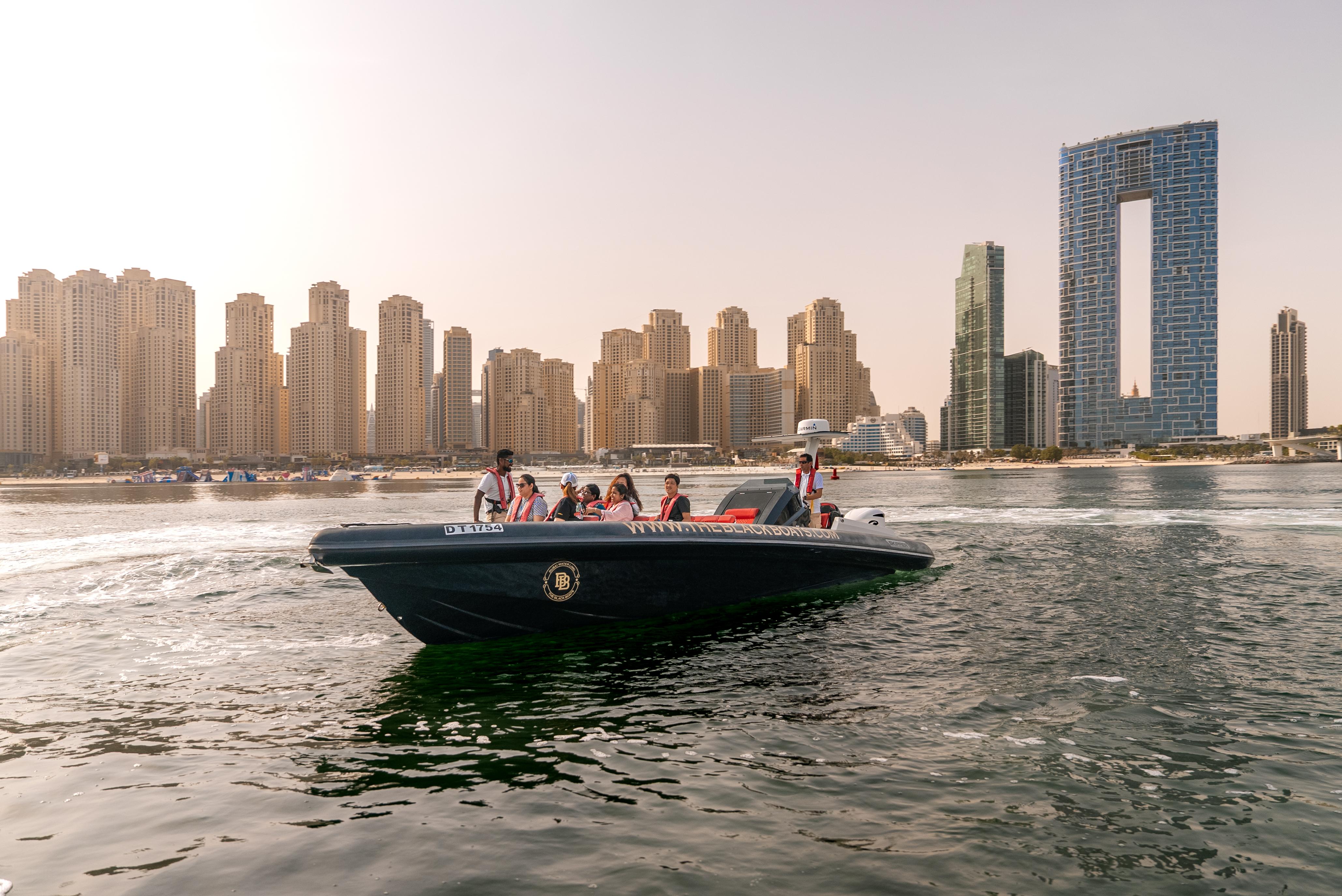 Dubai Marina: The Black Boats 60-Min Private Tour