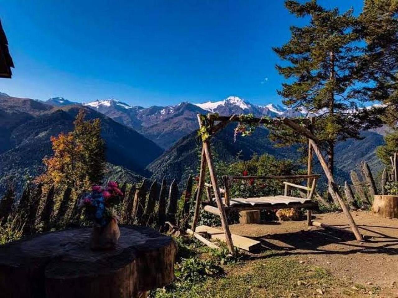 From Mestia: Heshkili Huts and Tetnuldi Mountain Tour — guided tour in Mestia