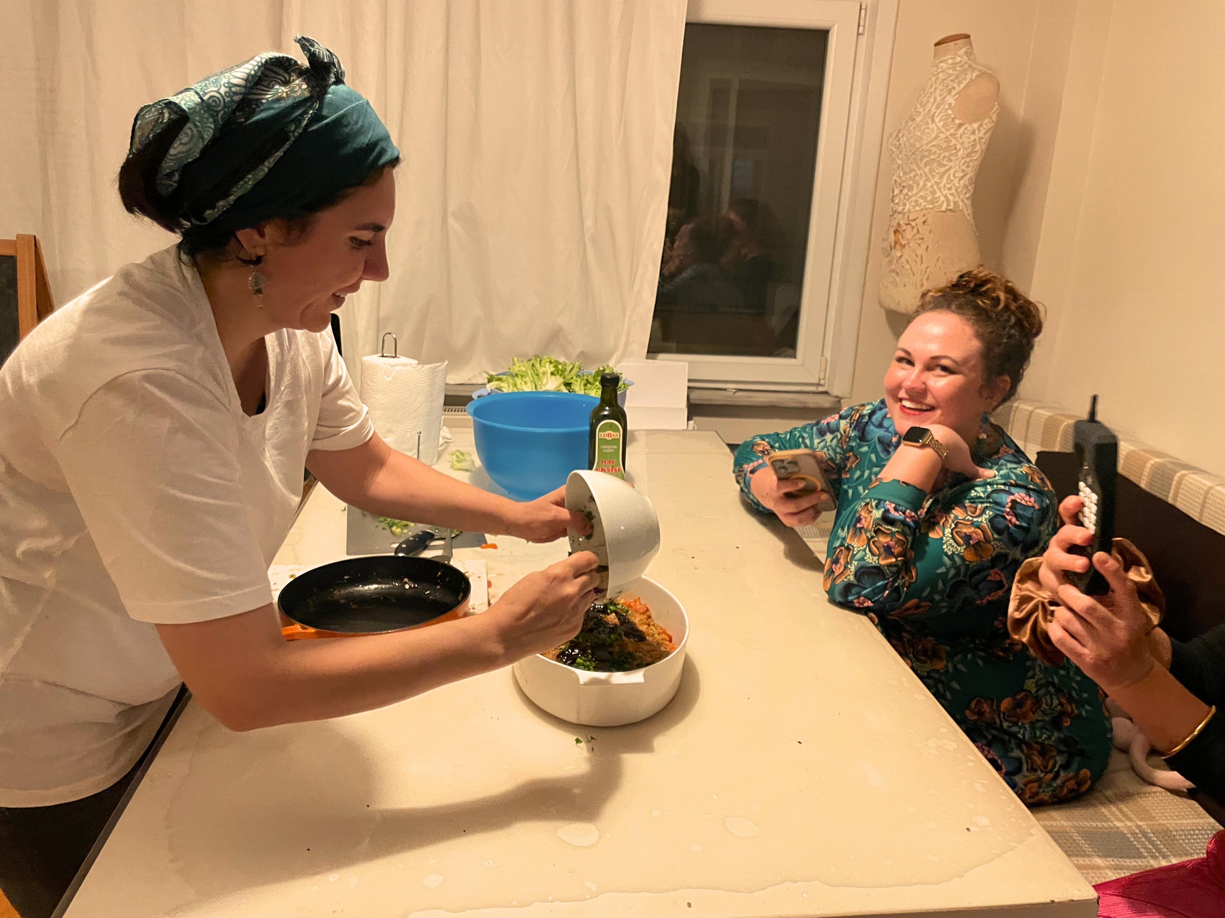 Traditional Mom Cooking at a Local Home in Central Istanbul