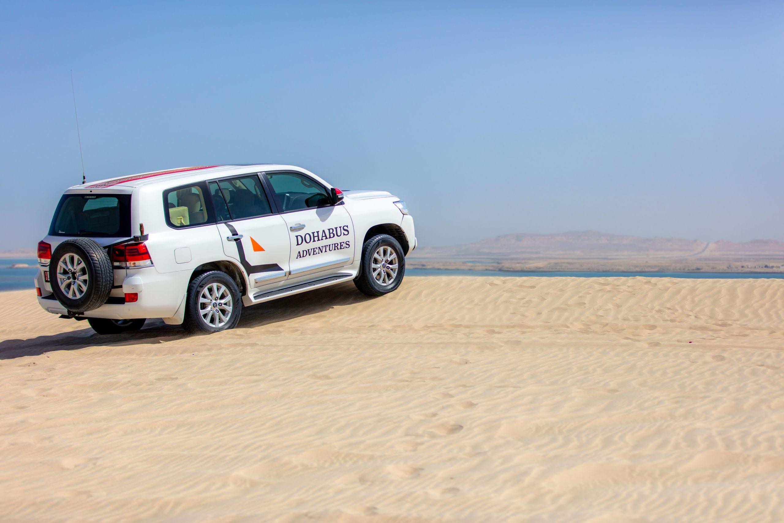 From Doha: 8-hour Safari Tour with Desert Beach Experience