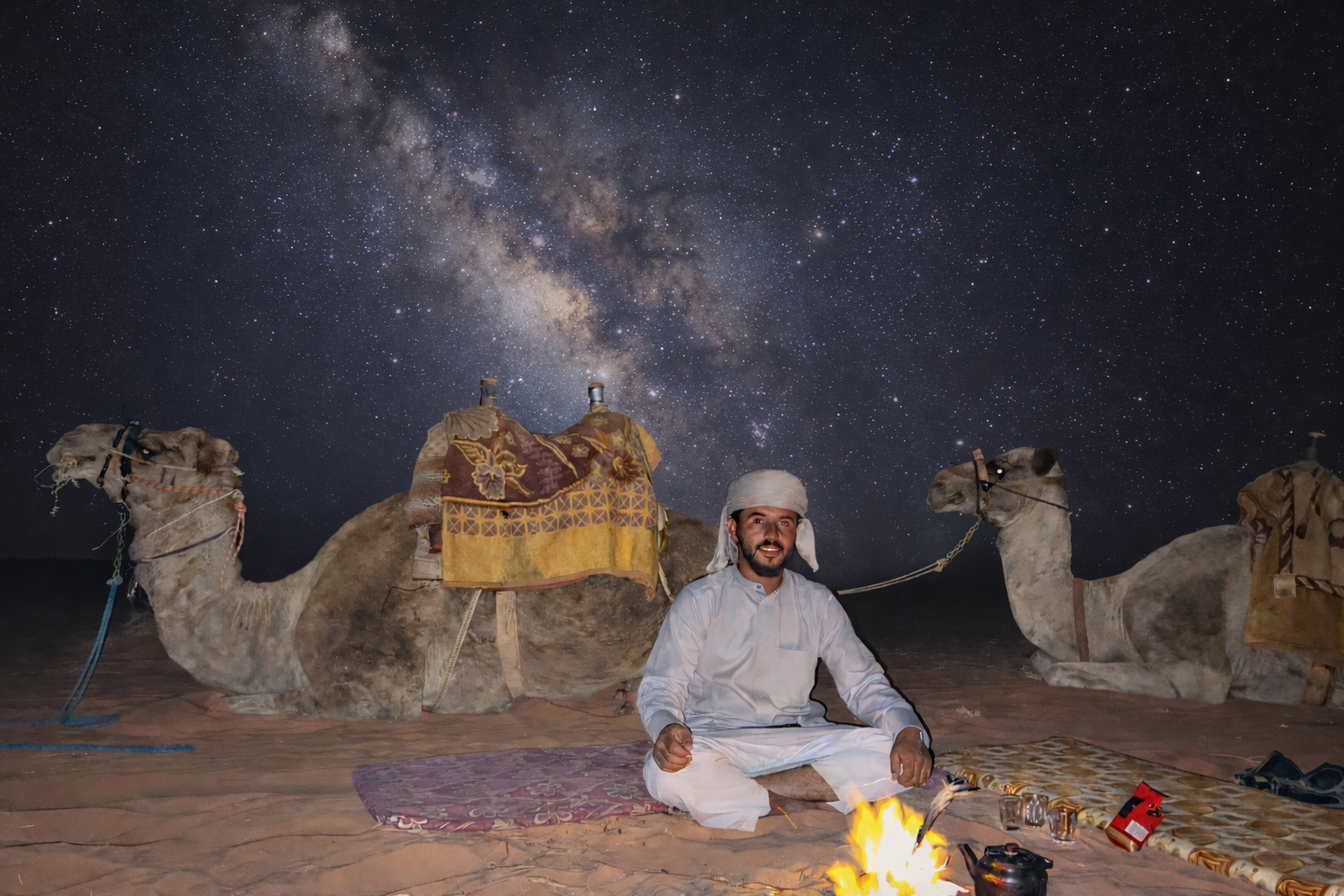 Wadi Rum: Camel Ride Under the Stars with Bedouin Tea