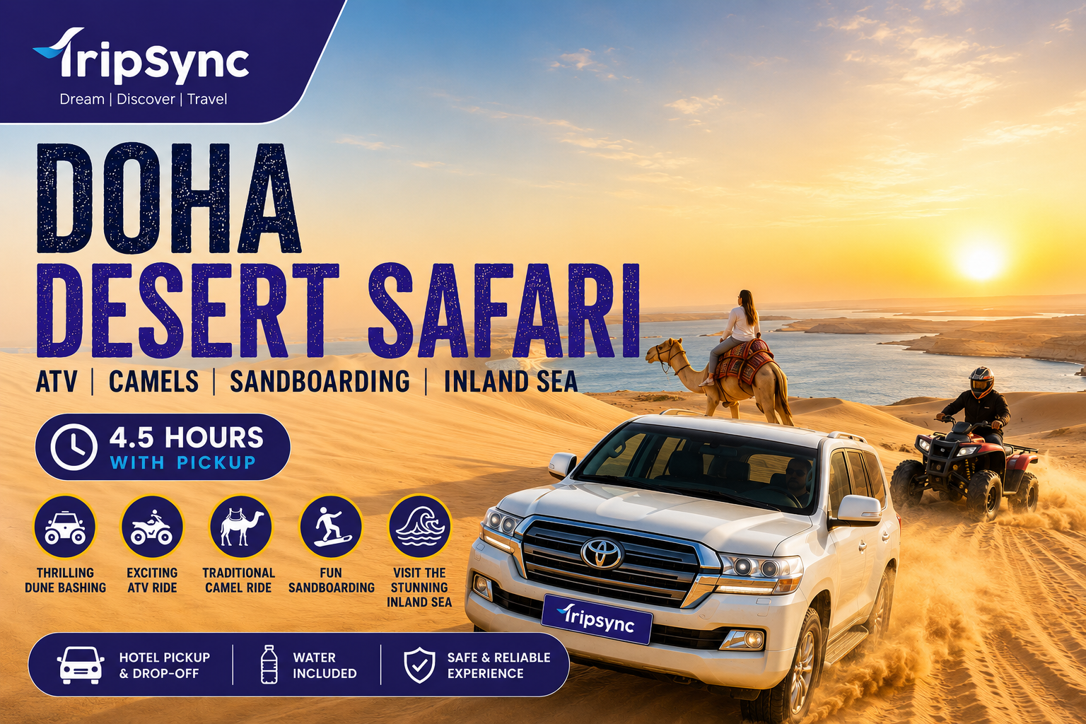 Doha: Desert Safari with ATV, Camel Ride & Local Tea 2
