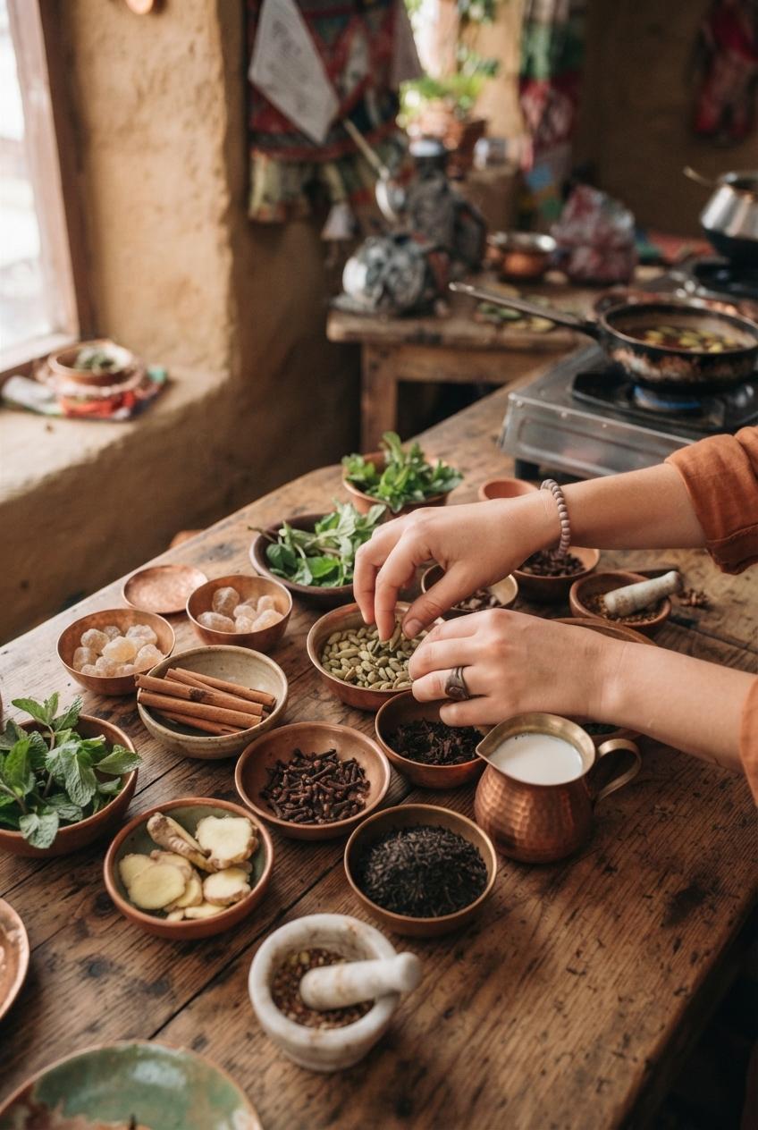 Kathmandu: Nepali Masala Tea & Herbal Tea Making 3