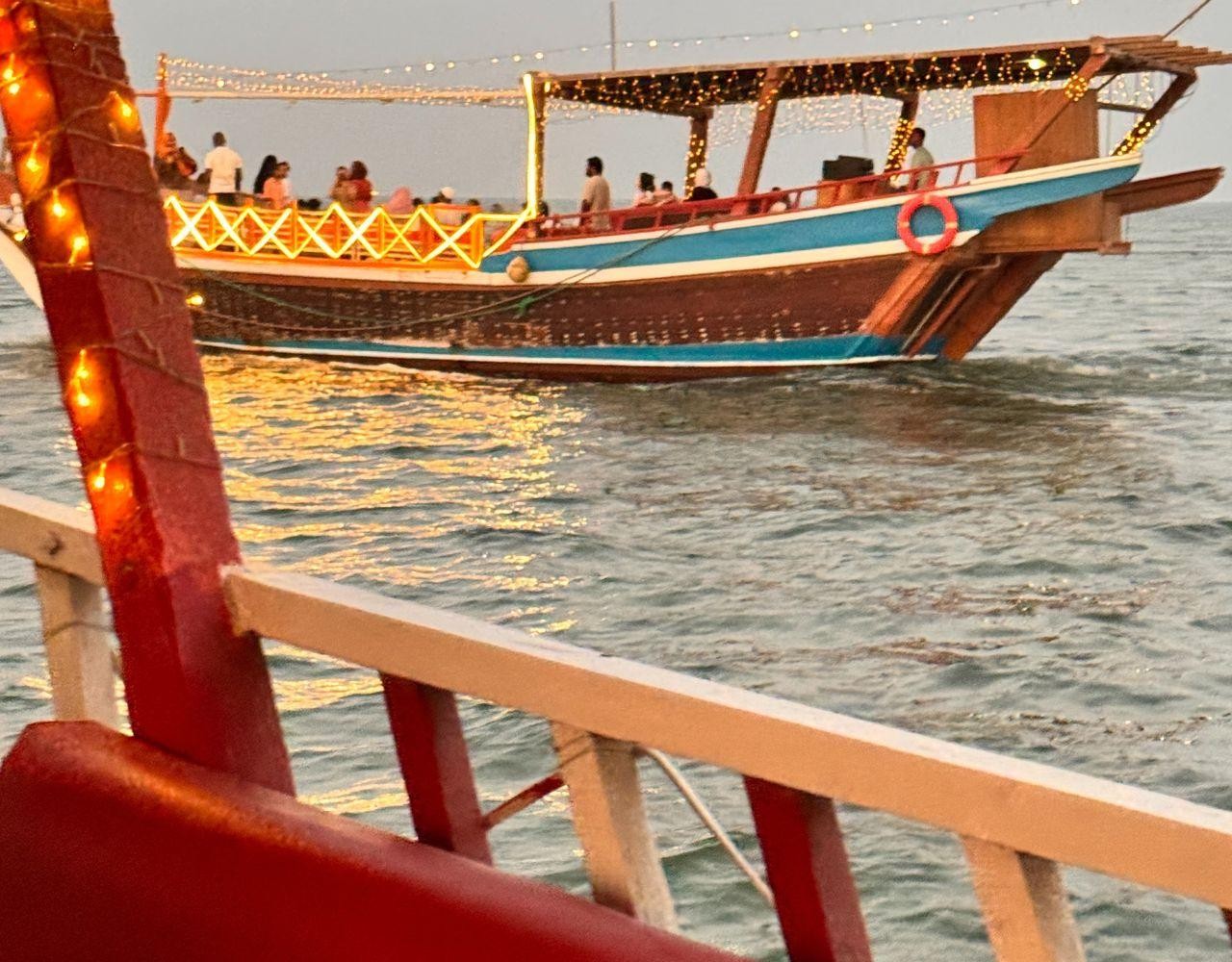 Qatar: Guided Skyline Traditional Dhow with Refreshments 3