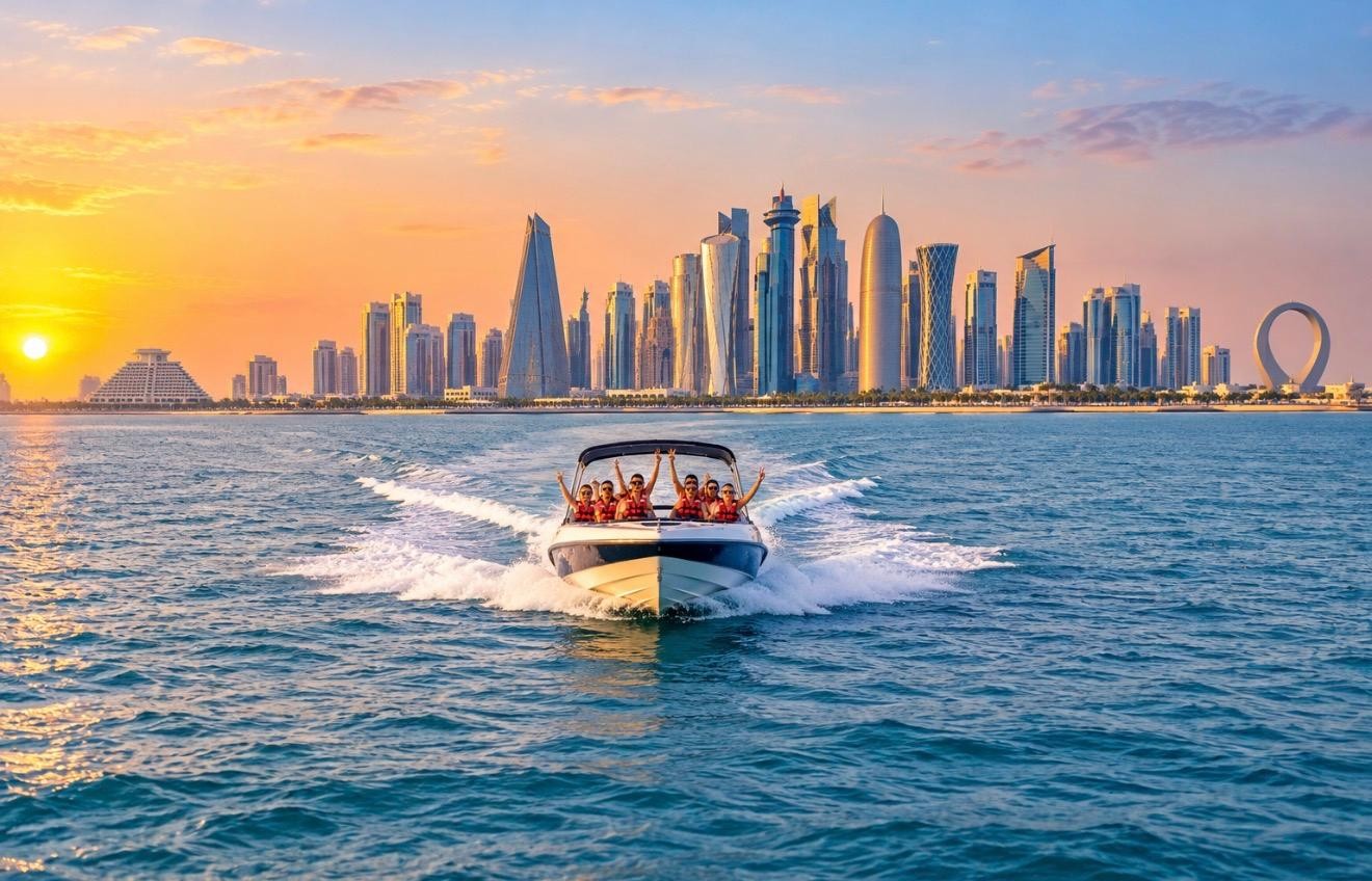 Doha: 1-Hour Speed Boat Ride With Water Activities