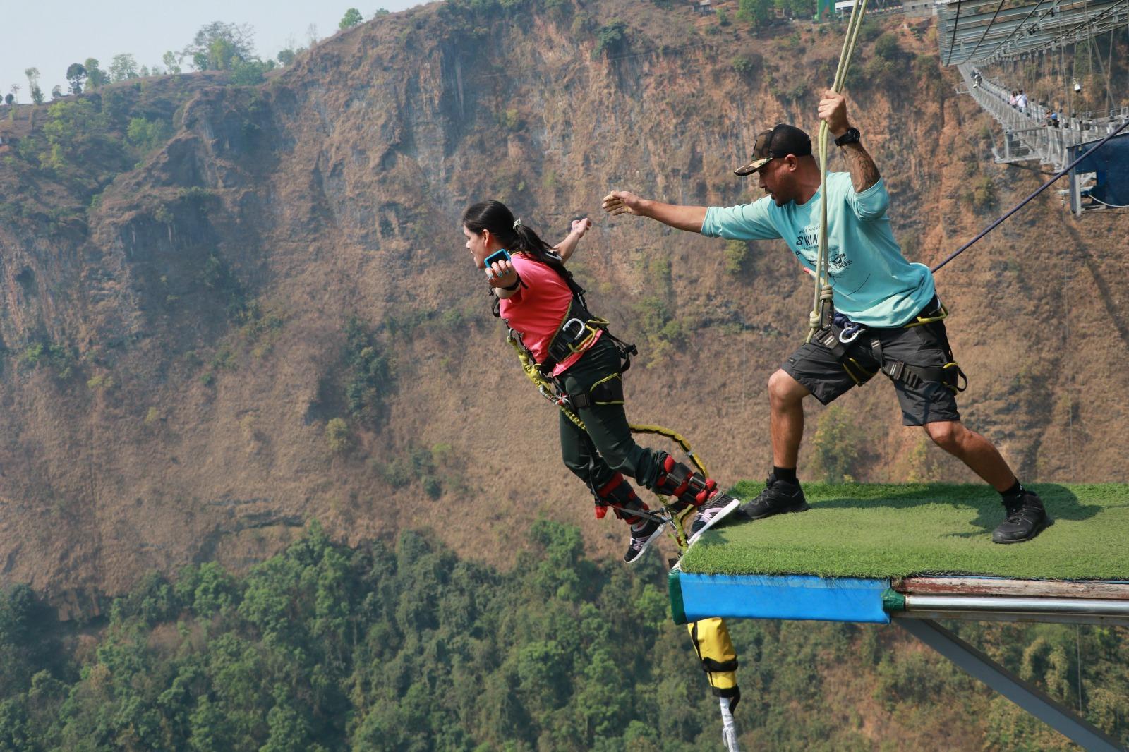 Pokhara: Kusuma Bungee Jump with Video and T-Shirt