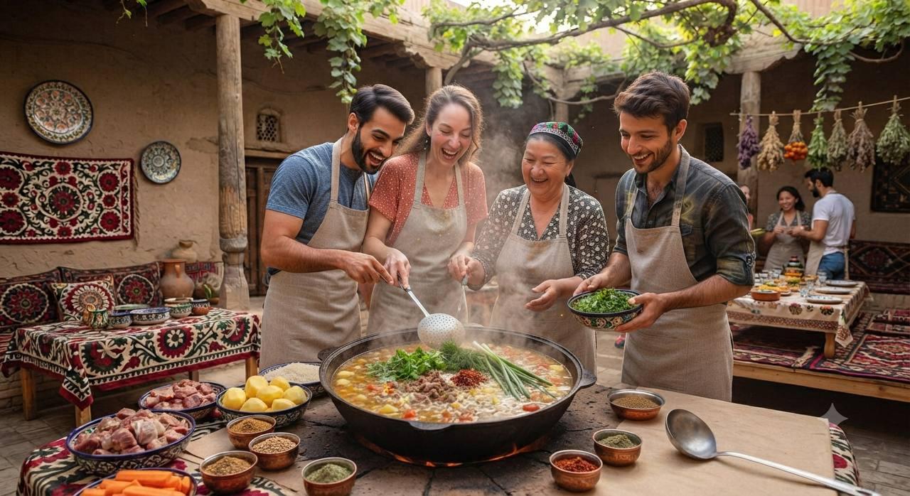 Khiva: Rooftop Cooking Class with Dinner and Tea Ceremony