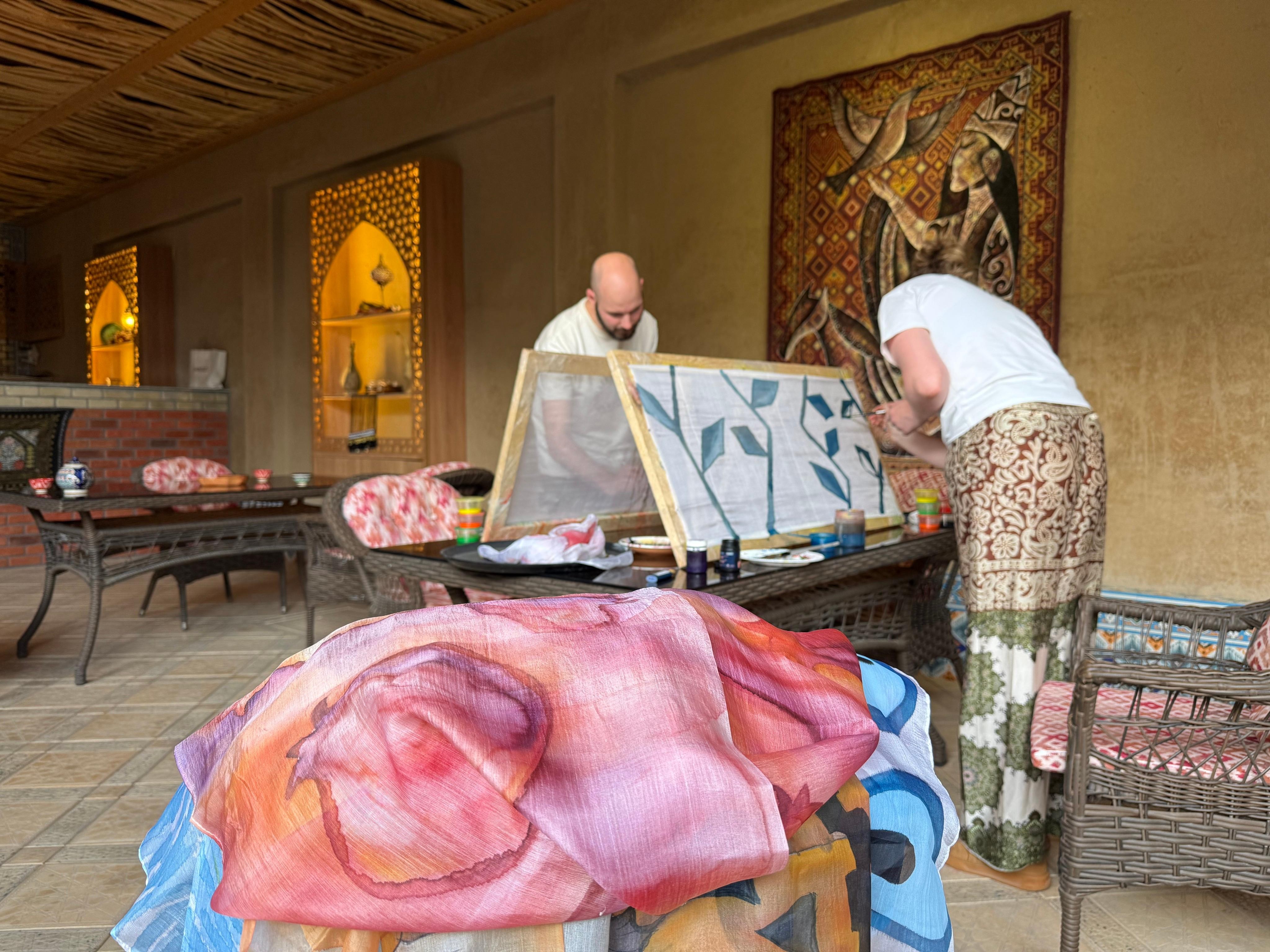 Samarkand: Uzbek Silk Scarf Painting Workshop 3
