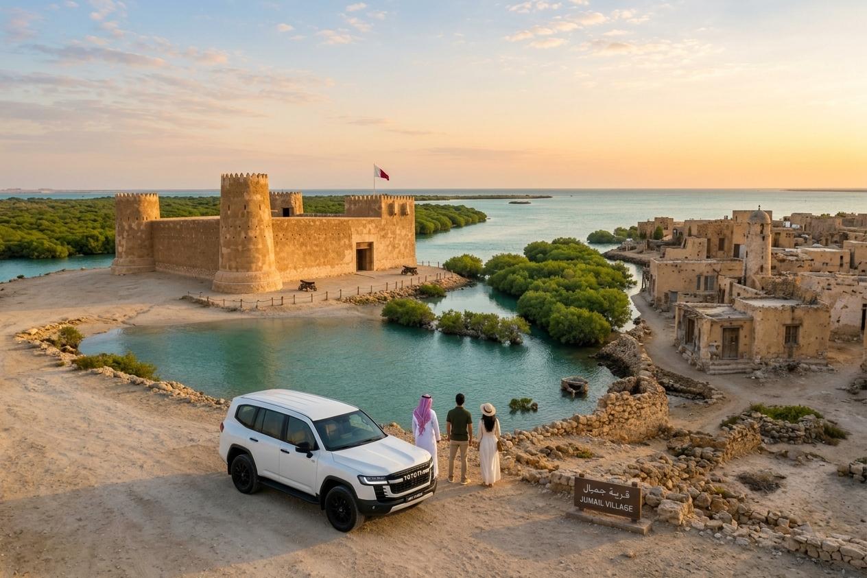 From Doha: Private North Tour to Al Zubara Fort & Mangroves