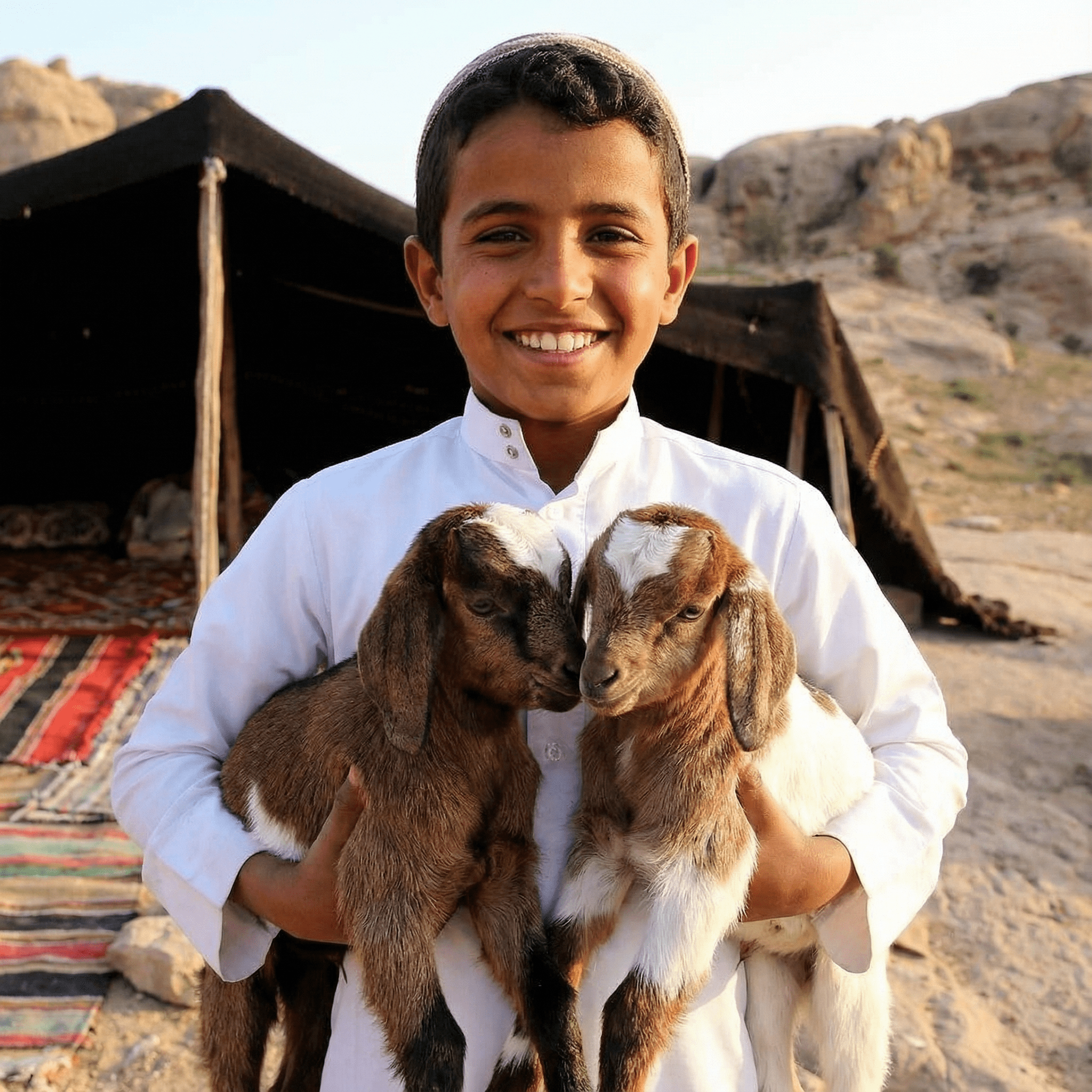Wadi Rum:1 Day with Bedouin Family + Jeep Tour and Overnight