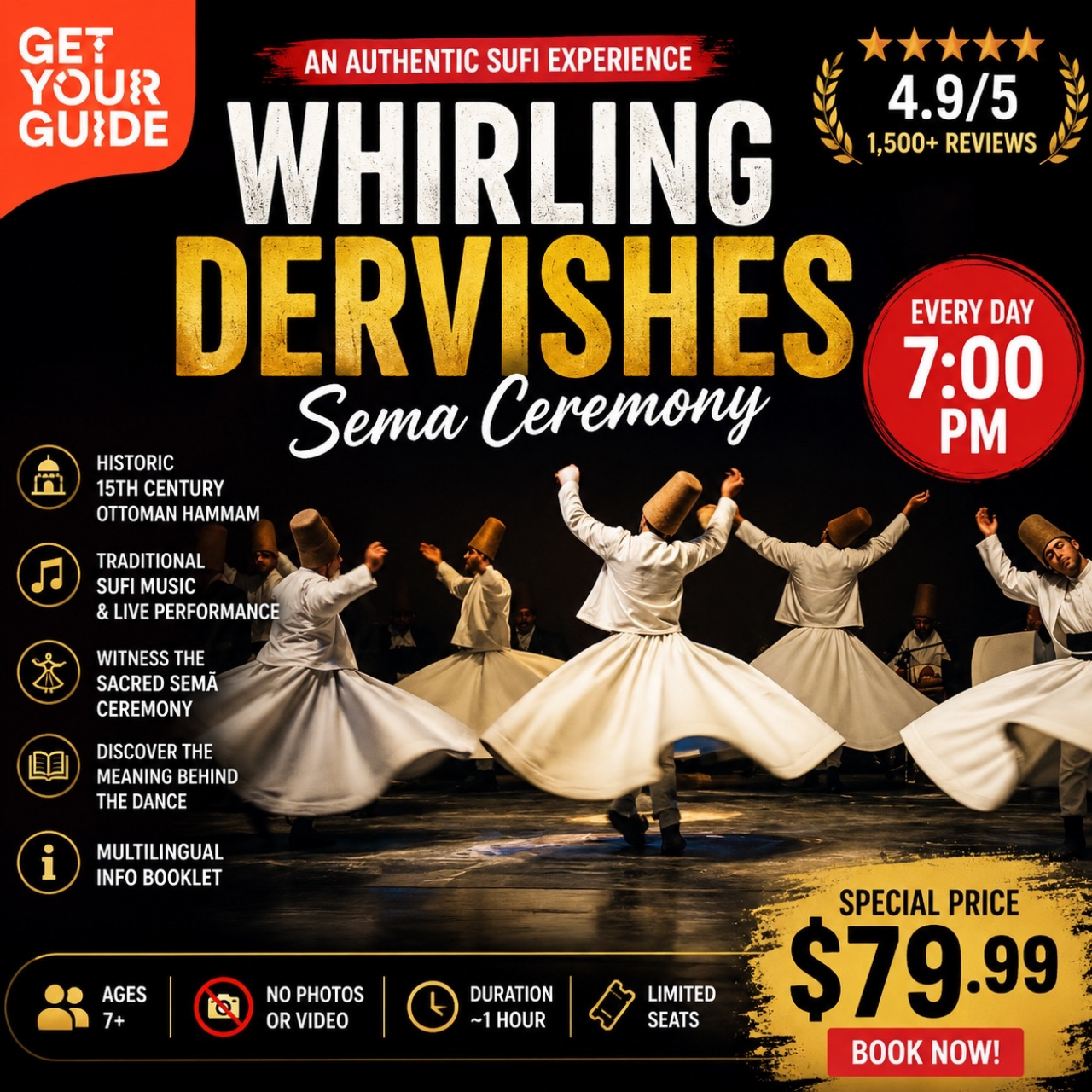 Istanbul: Mesmerizing Whirling Dervishes Sema Ceremony 2
