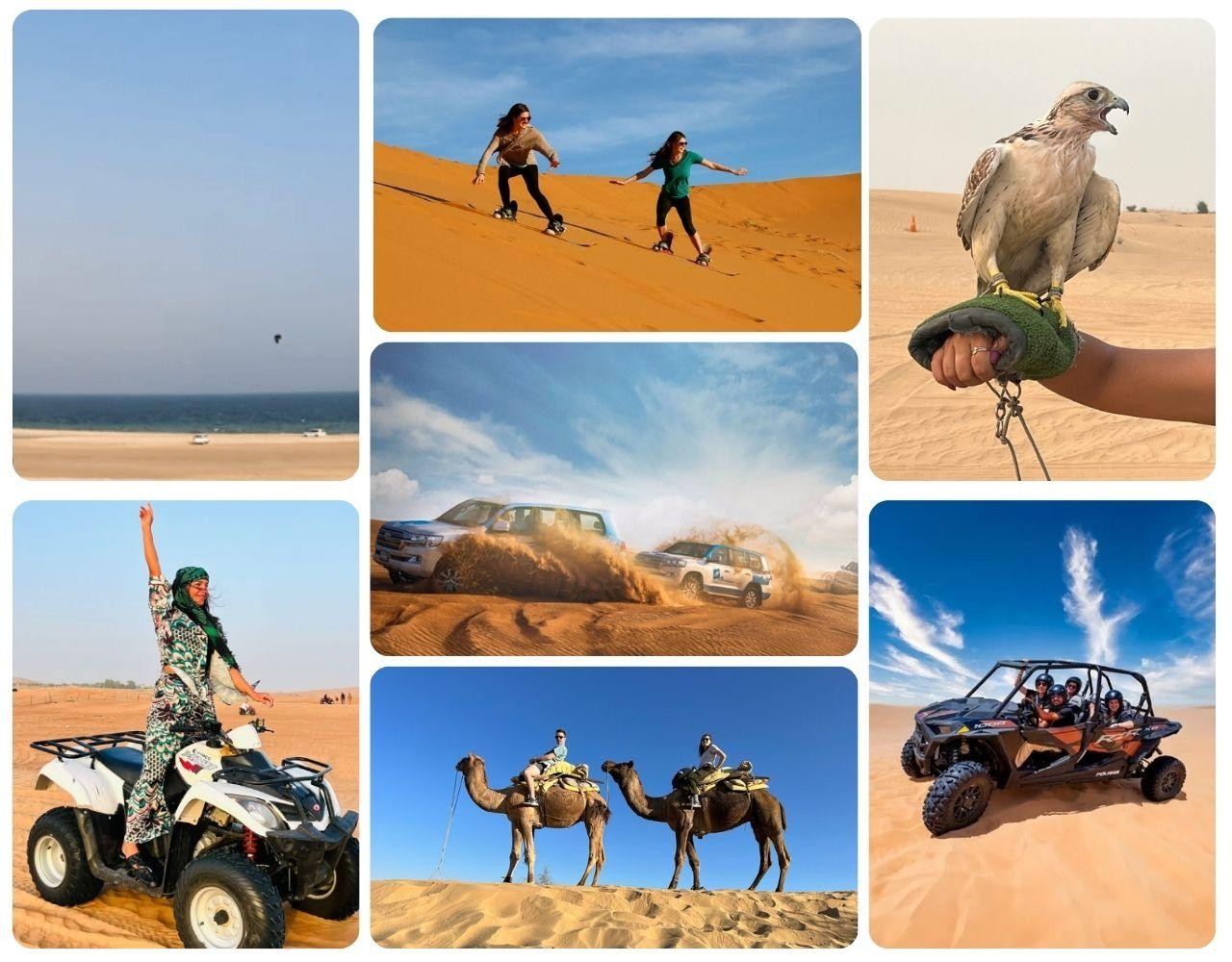 Doha InlandSea Desert Tour with Camels,Falcon & SandBoarding 3