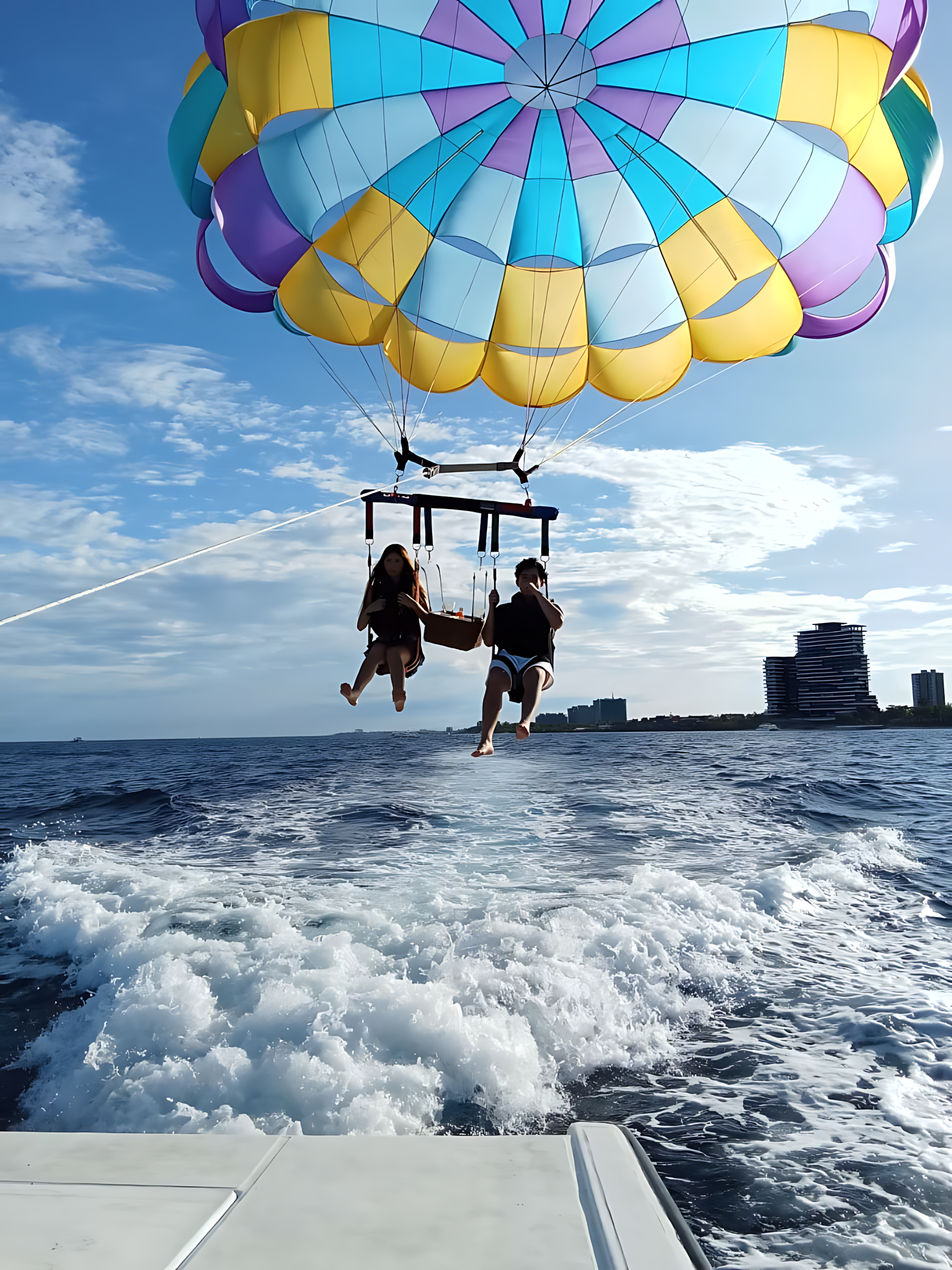 Cebu: Parasailing Picnic with Wine and Sandwiches 3