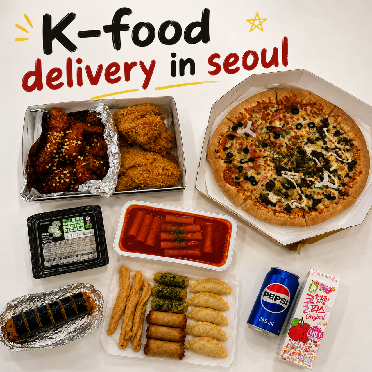 Seoul: Korean Food Delivery to Your Hotel or Airbnb