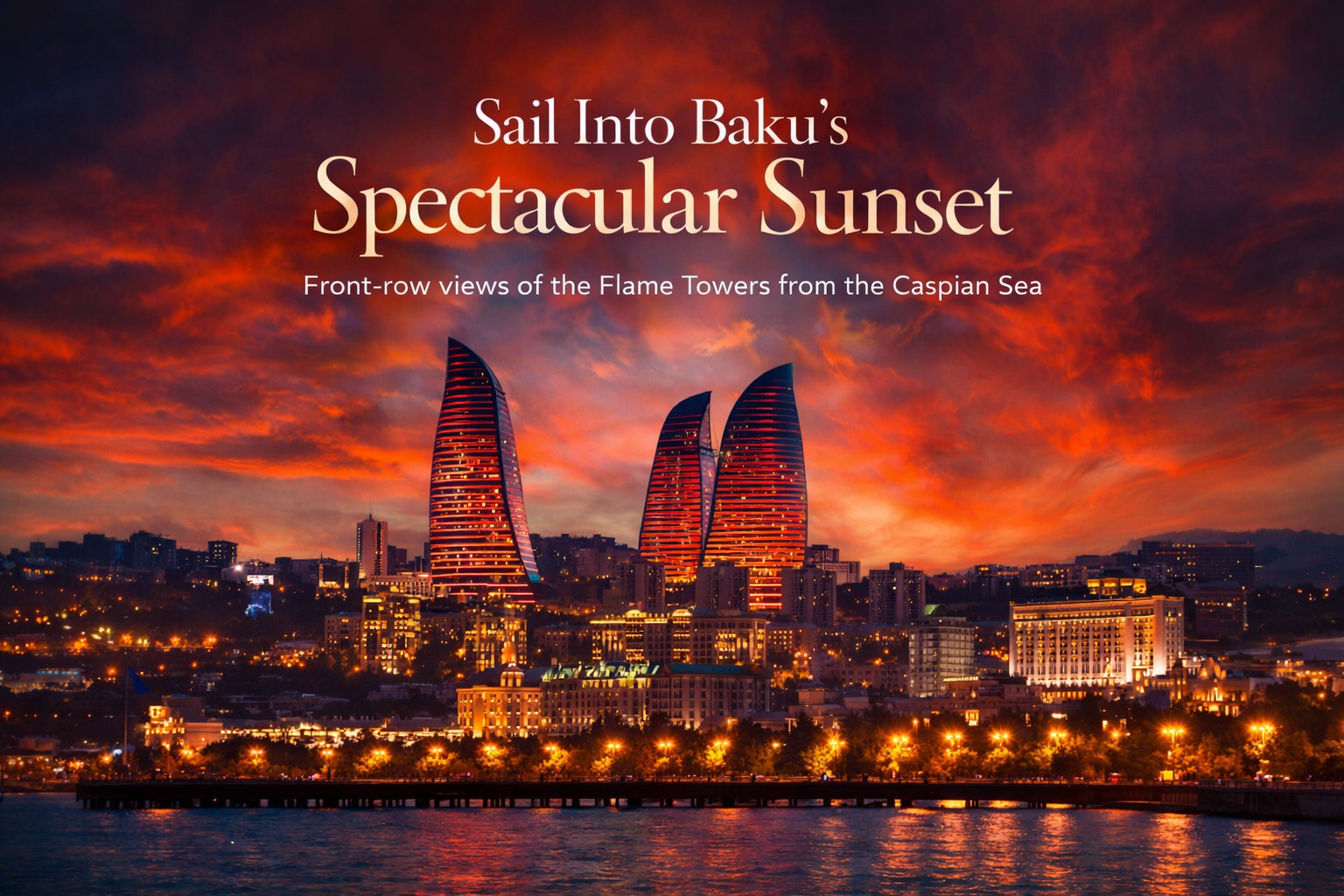 Baku: Sunset Boat Cruise with Flame Towers & Skyline Views 2