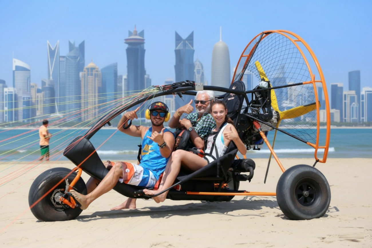 Qatar: Paratrike Flight over the Desert & Coast with Pickup 2