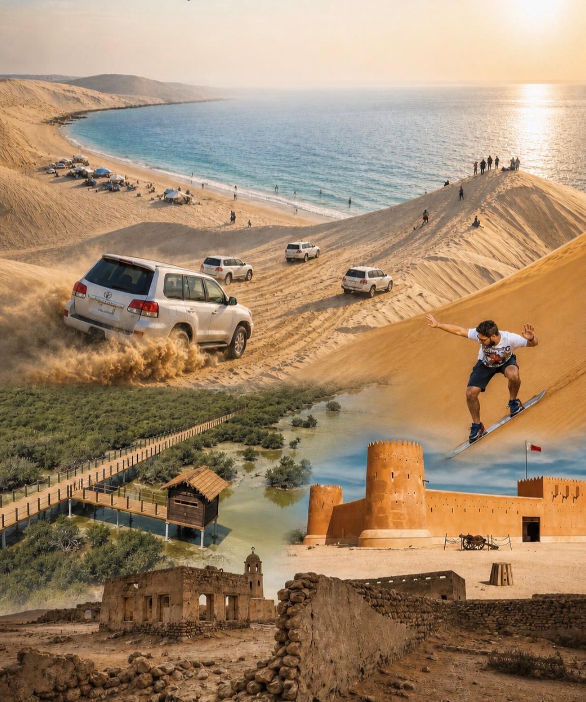 Doha: North Qatar Discovery & Desert Safari Adventure Tour