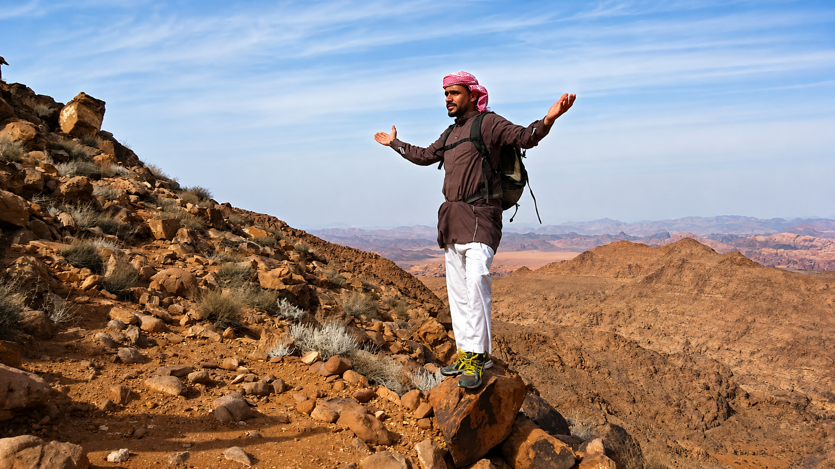 Wadi Rum Jabal Al-Hash Hike with sunset