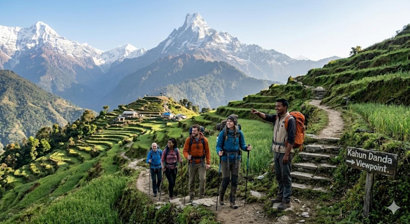 From Pokhara: Kahun Danda Day Hike with Guide & Transfer