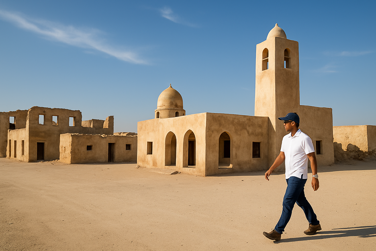 Doha: North Qatar Discovery: Mangroves, Al Jumail Village