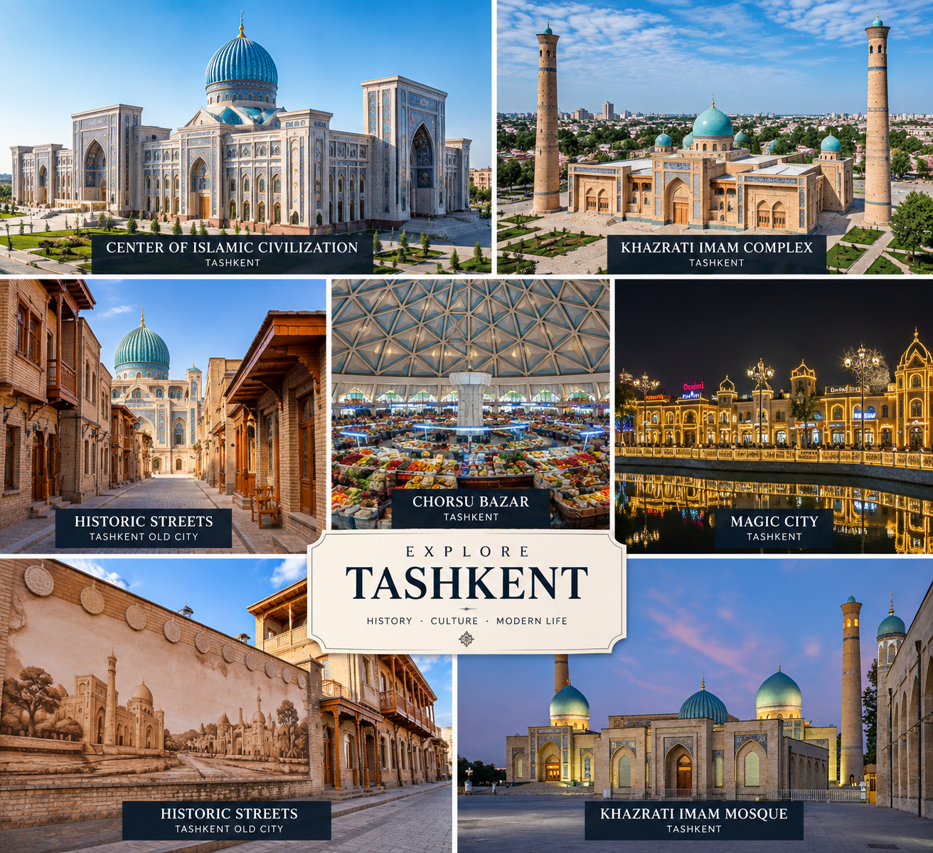 Tashkent: Walking & Metro Tour with Chorsu and Old City 3