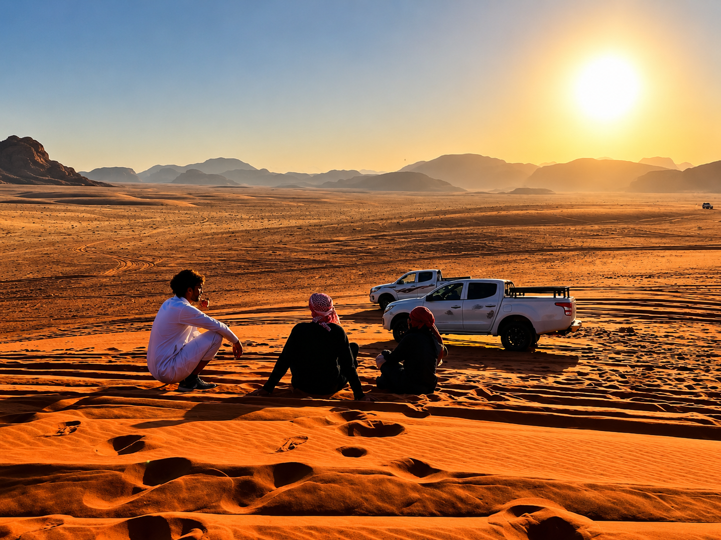 Wadi Rum 4-Hour Jeep Tour, Sandboarding & Bedouin Wear Class