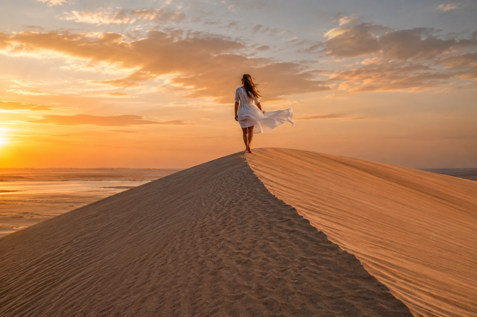 Doha: Sunrise Inland Sea Safari with Dune Bashing & Swim