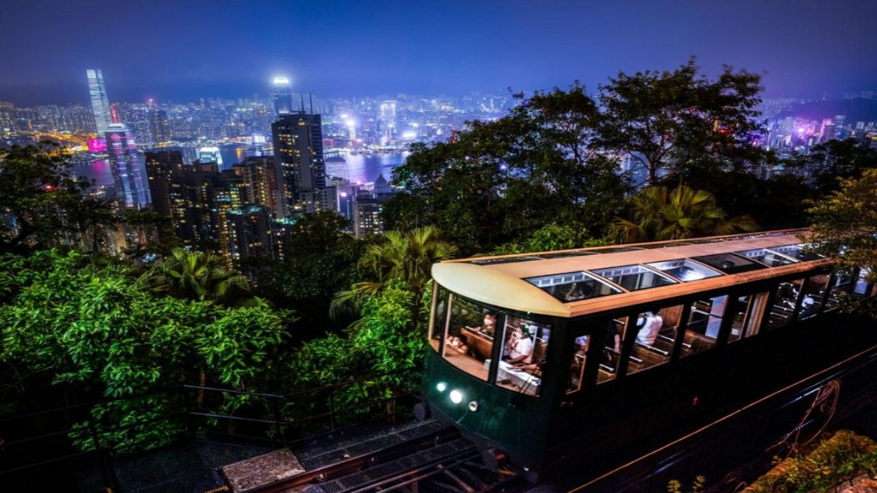 HK Elite Night Tour: Cruise, Aquarium Dinner, Peak 2