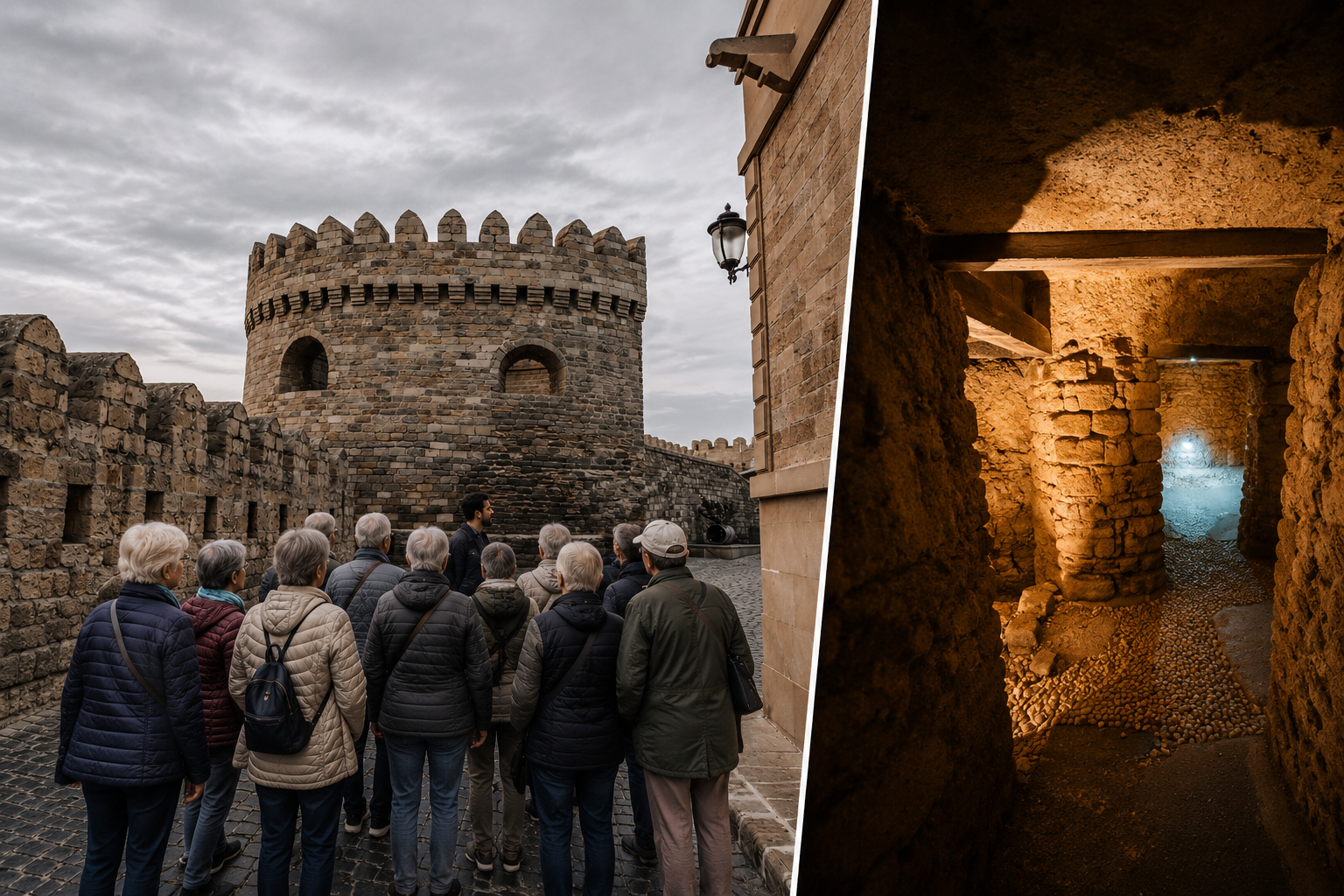 Baku Old City: Legends & Optional Underground Bath Museum