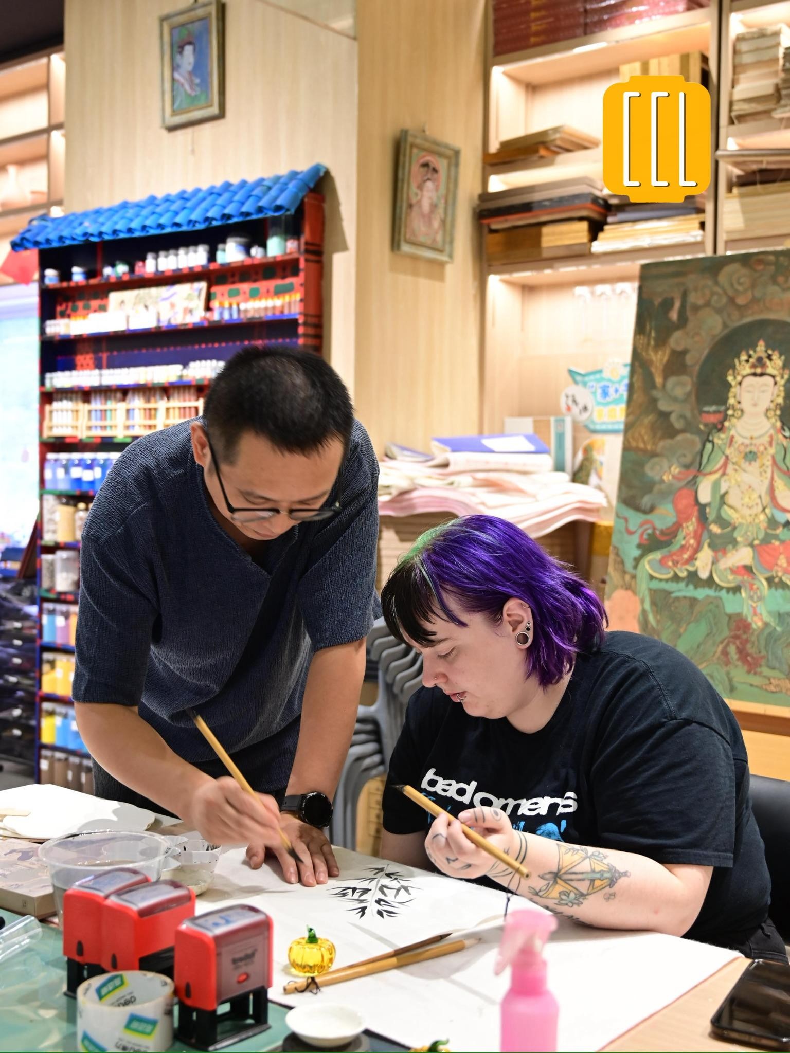 Shanghai: Chinese Ink Wash Fan Painting — 90-Minute Workshop