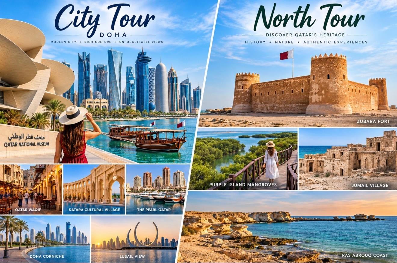 Doha: Full-Day City & North Qatar Tour with Hotel Pickup