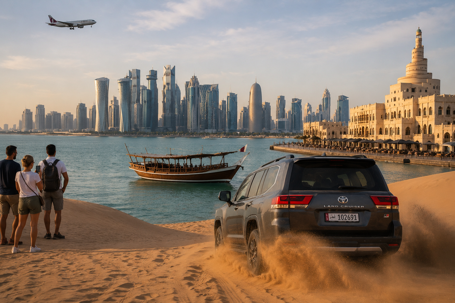 Doha Layover Tour: Desert Safari, InlandSea & City Highlight