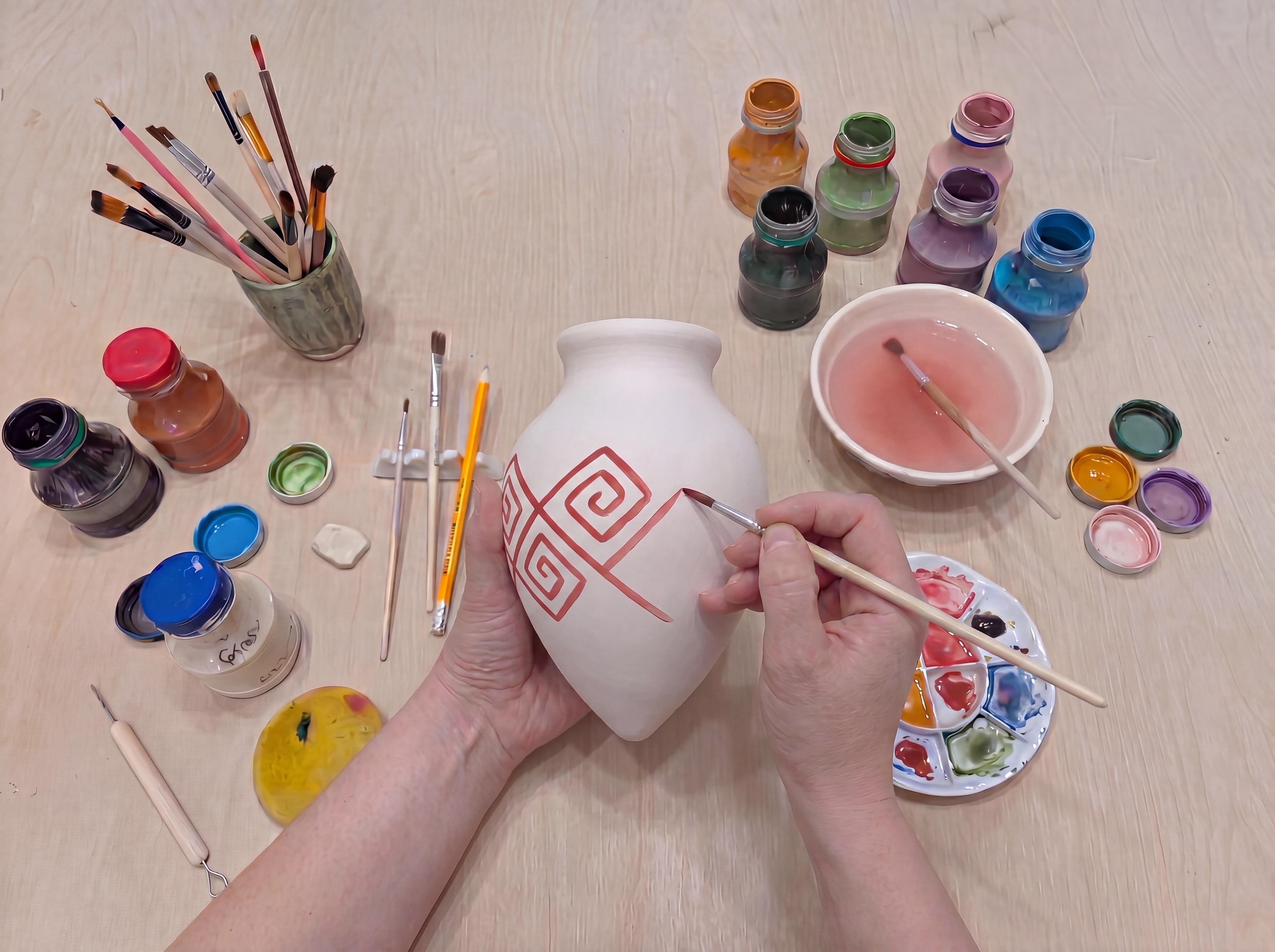 Tbilisi: Kvevri Painting Workshop with Wine Tasting 2