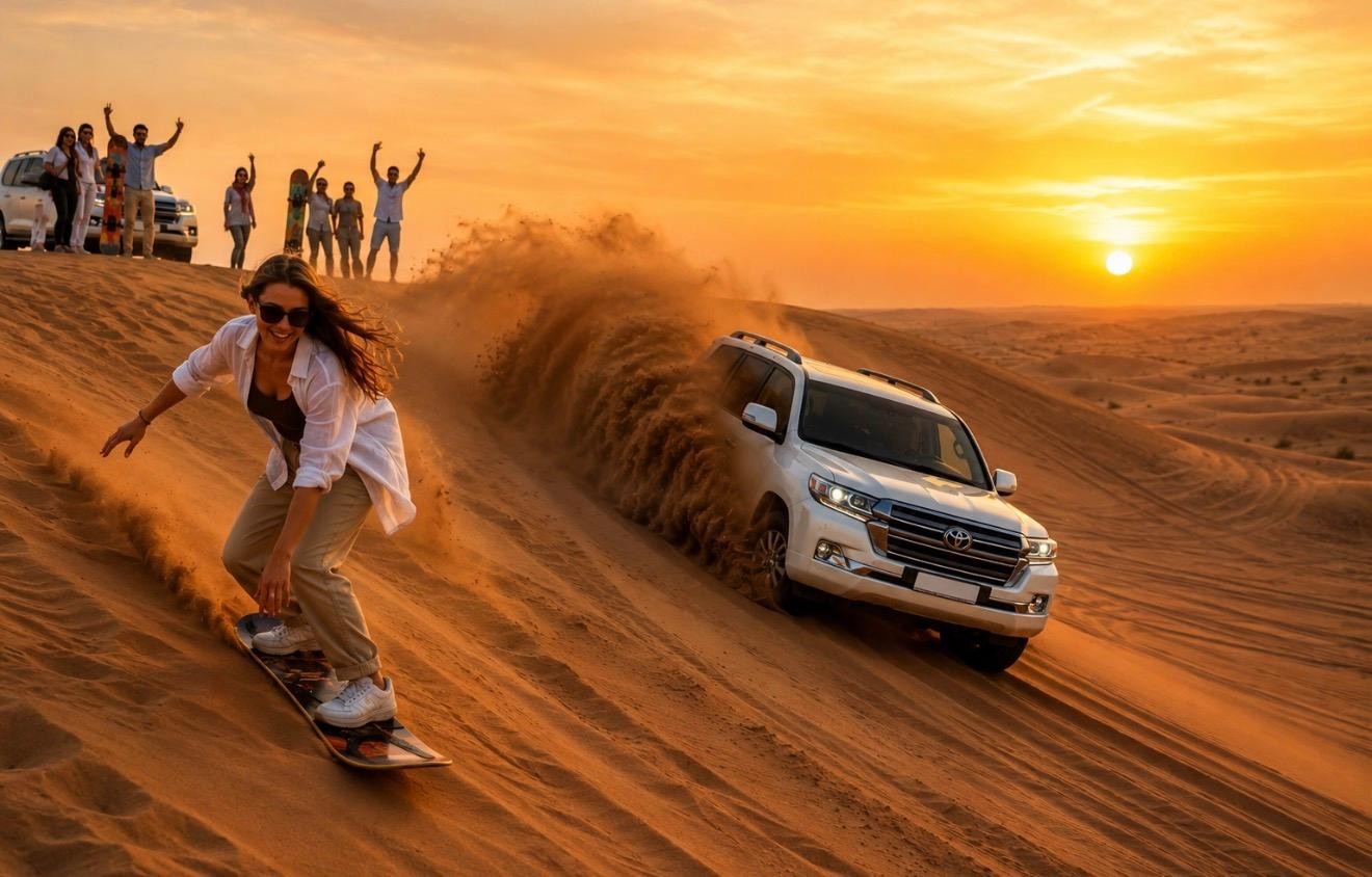 Qatar: Inland Sea Desert Safari, ATV, Camel & Sandboarding 3