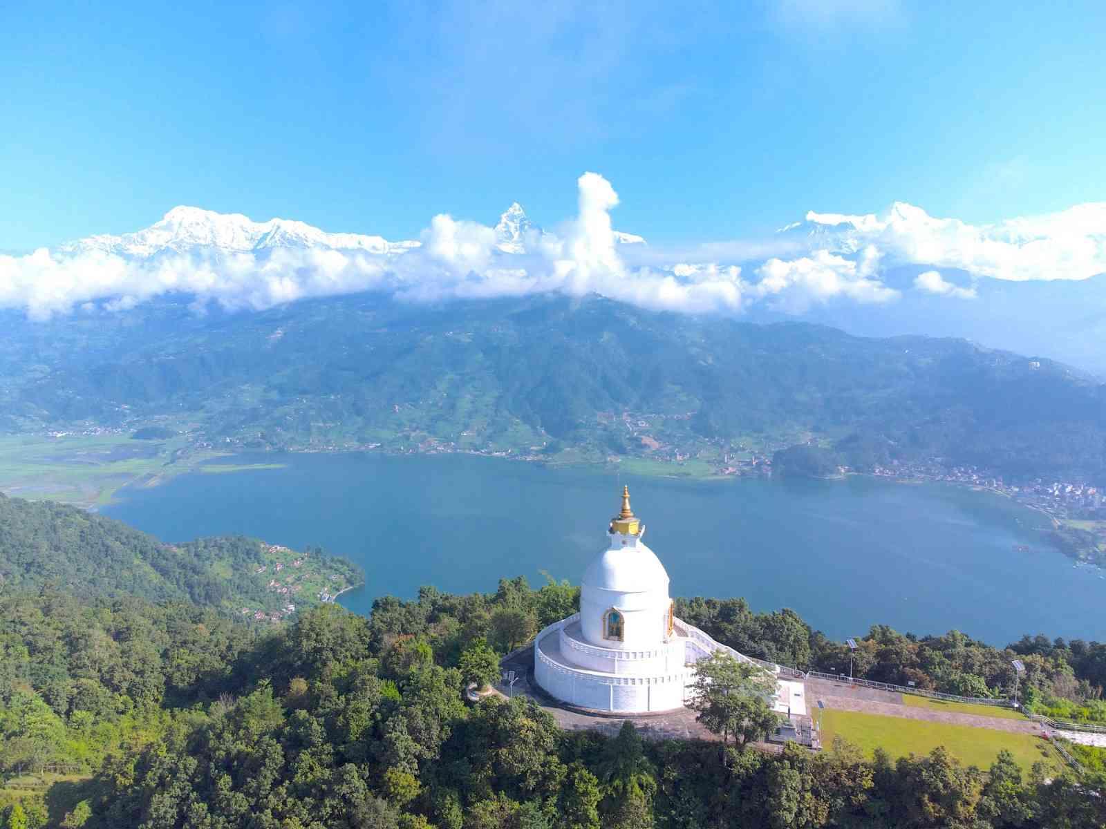 Pokhara: Himalayan Sunset Tour, Golden Hour at Peace Pagoda 2
