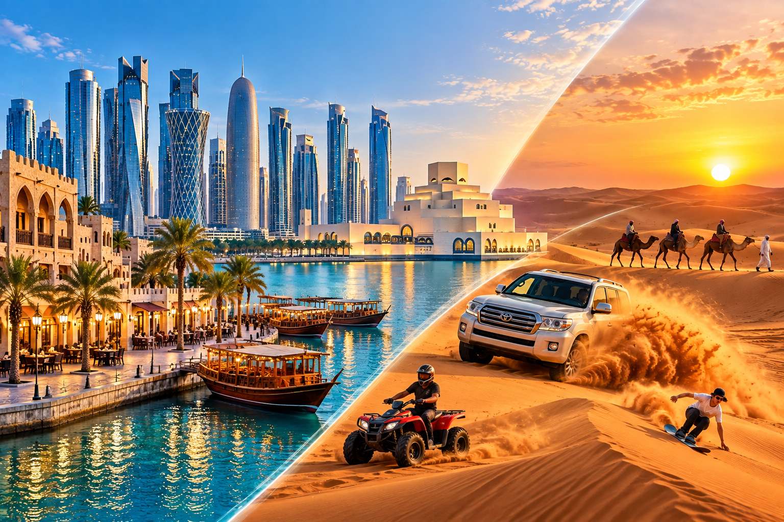 Doha: Full-Day Combo City Tour and Desert Safari