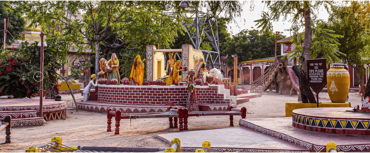 Jaipur:Chokhi Dhani Village Tour with Dinner via Vintage car 2
